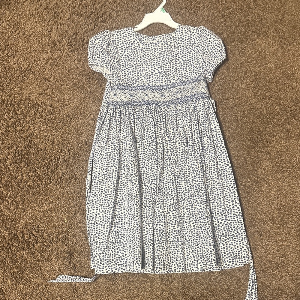 Edgehill Collection Blue and White Patterned Dress